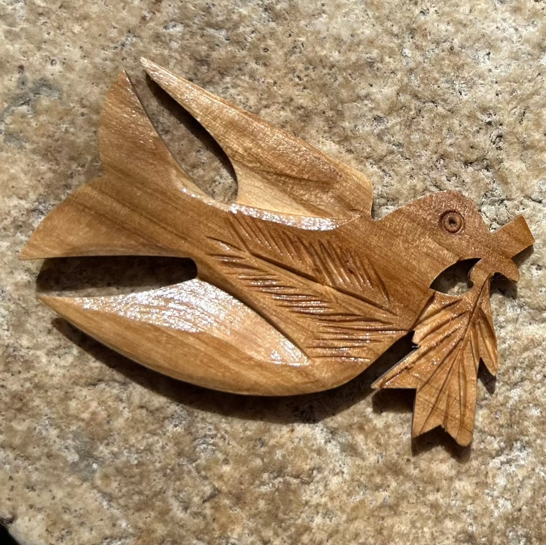 Peace Dove Magnet in Olive Wood | Handmade in Palestine