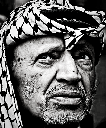 Yassir Arafat wearing hatta and igal 