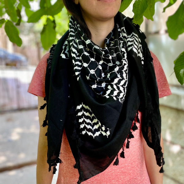 100% Original Keffiyeh Made in Palestine in Turtle or Qaraqa'a Style