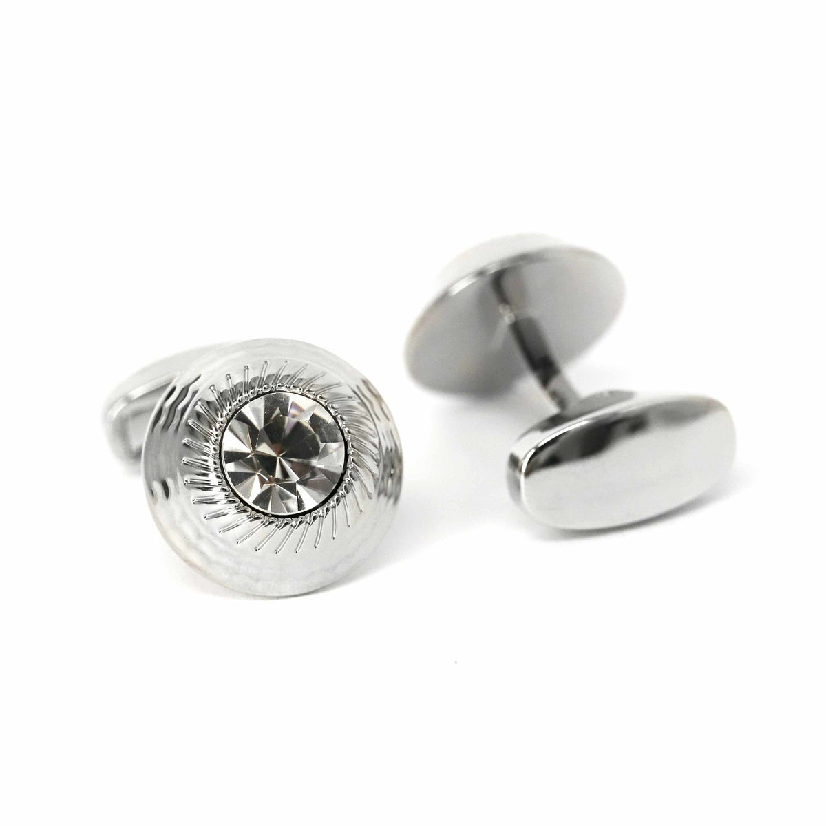 Quadrato cufflinks with navy enamel & clear Swarovski elements – Tateossian  USA