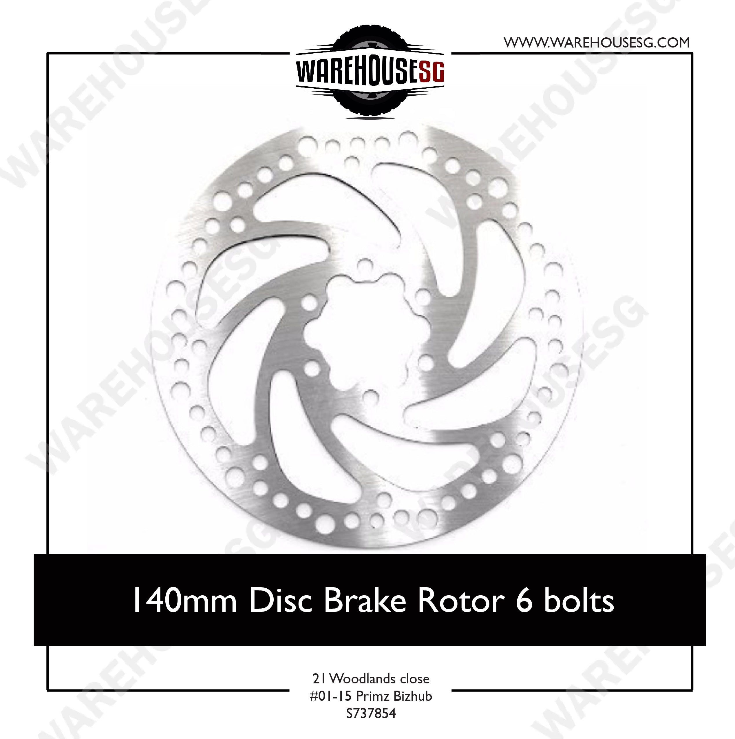 140mm rotor 6 bolt