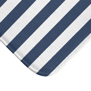 Blue Horizontal Stripes Bath Mat A E Meza