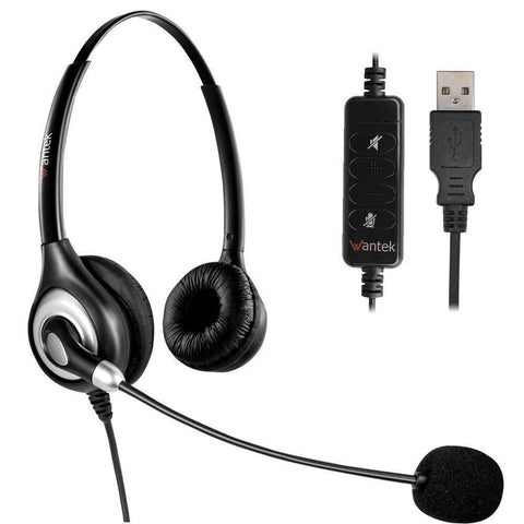 wired usb headset with microphone