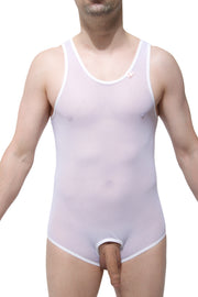 Body jockstrap ouvert Net Blanc - PetitQ Underwear