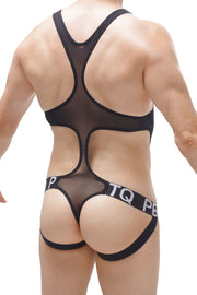 Oze Net Jockstring Bodysuit Schwarz