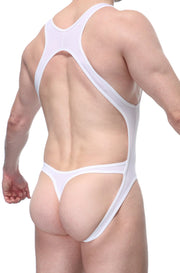 Body jockstring Perruel Plum Blanc