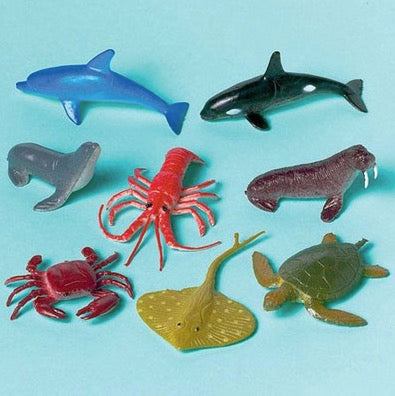 Cake Decorations Plastic Sea Creatures Pack 12
