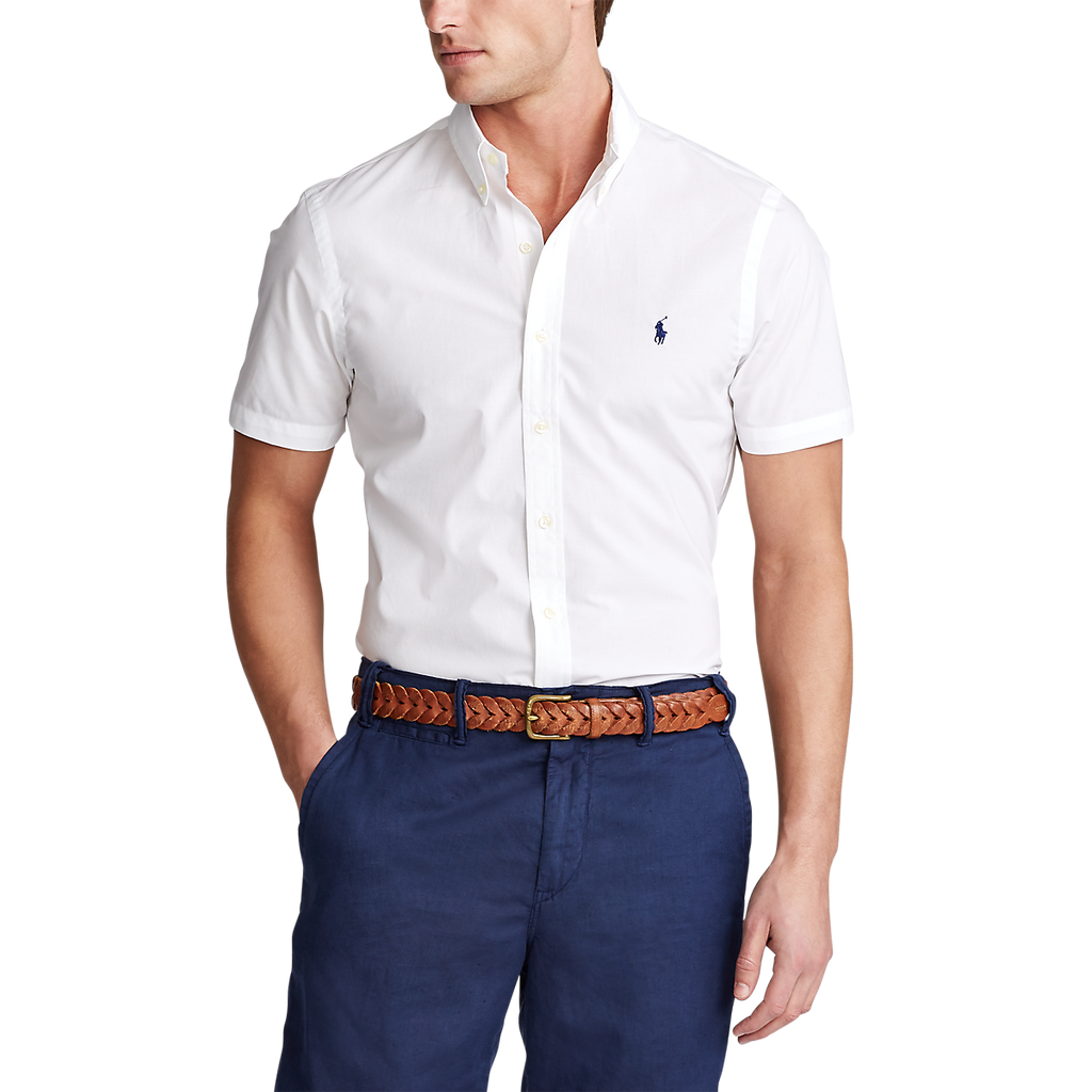 short sleeve polo dress shirt