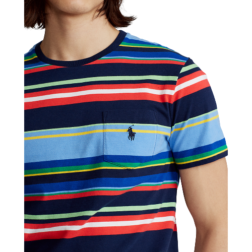 Custom Slim Fit Striped Jersey T-Shirt | Blowes Clothing