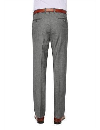 Wool Blend Trouser - Silver