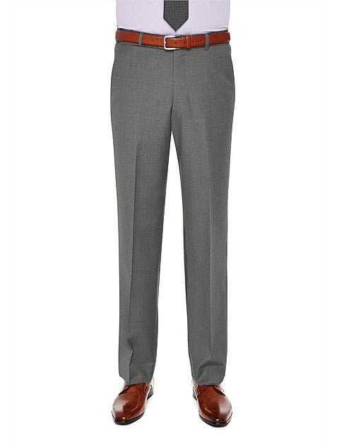 Wool Blend Trouser - Silver