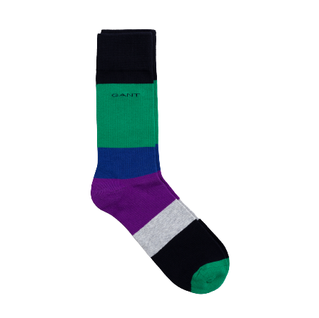 Colour Block Socks - Russett Orange | Plum Jam | Wine | Teal