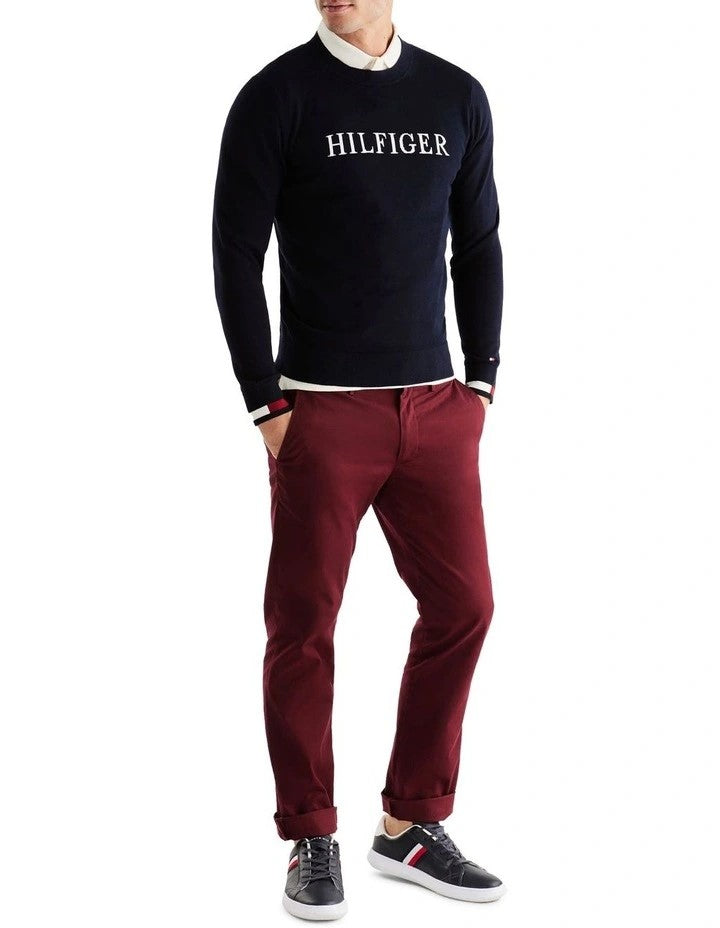 Tommy Hilfiger - Flag Cuff Crew Neck Jumper - Desert Sky