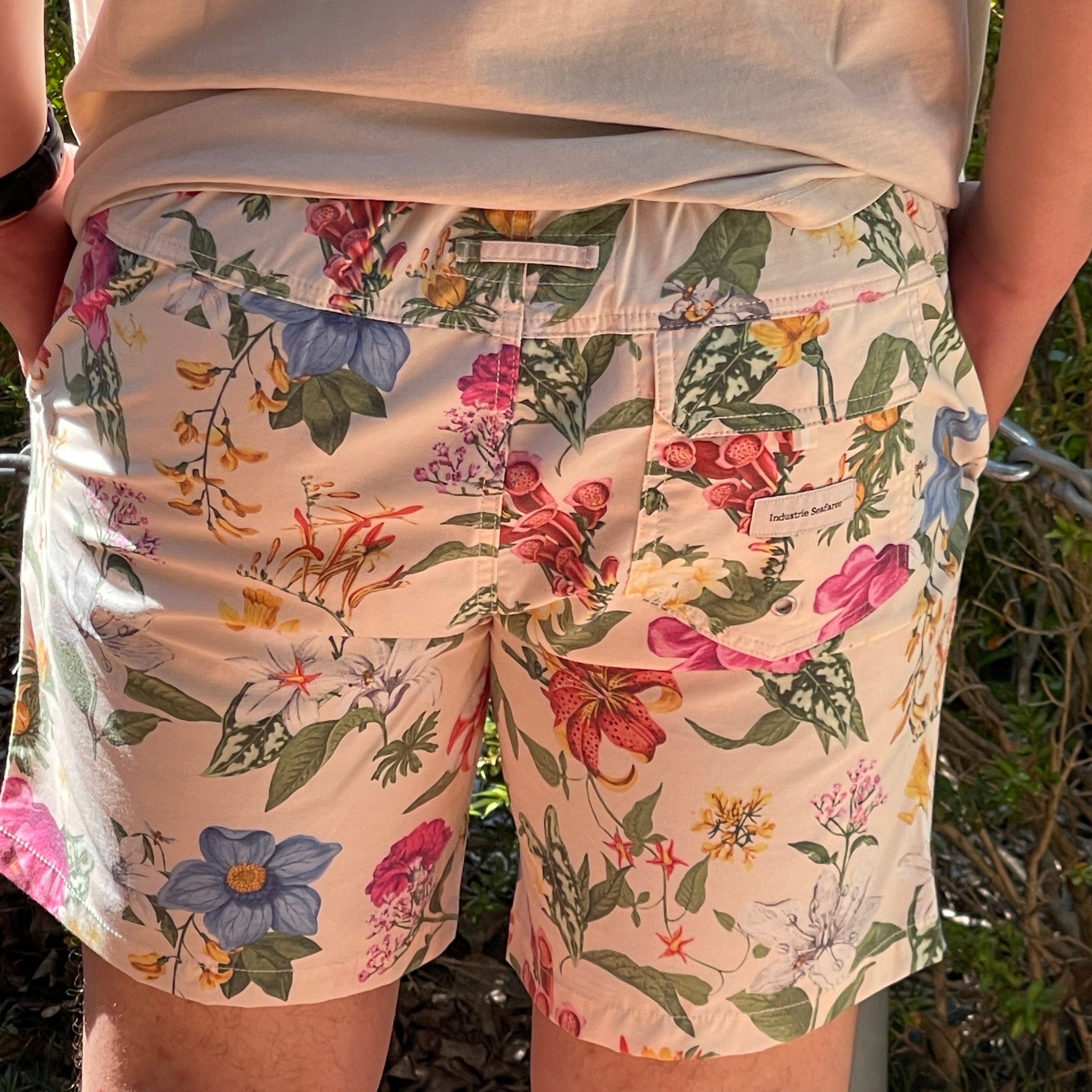 The Magnolia Bahama Swim Short - Cream Combo