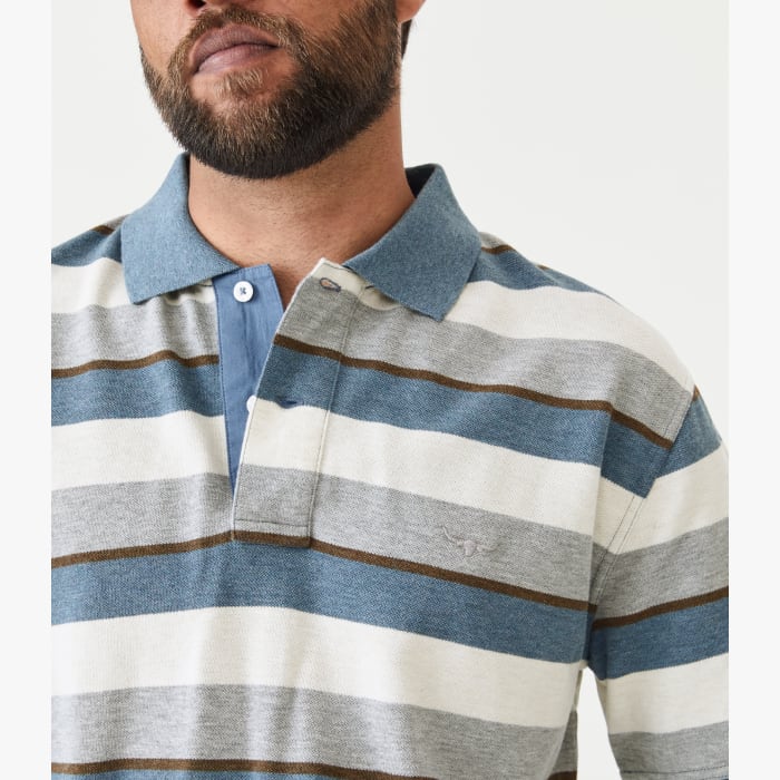 Rod Polo - Stripe - Blue, White, Brown