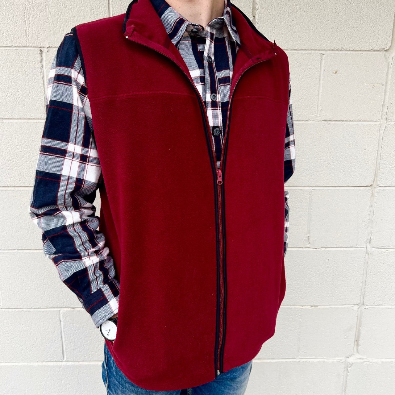 Polar Fleece Vest - Navy | Wine | Ocean Blue | Black