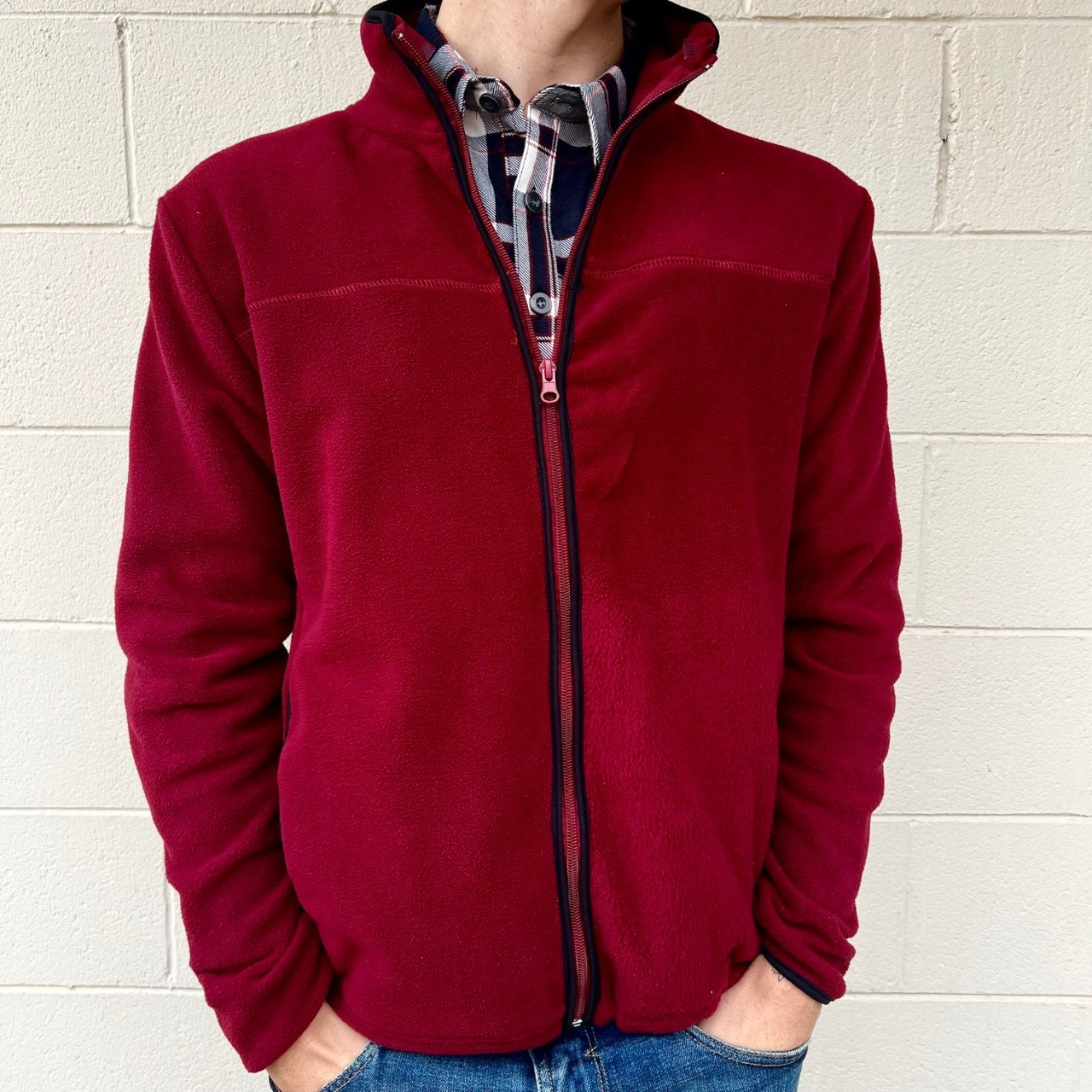 Polar Fleece Jacket - Navy | Wine | Ocean Blue | Black