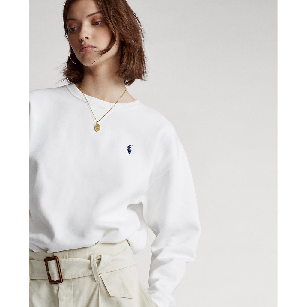 Crew Neck Sweatshirt - White | Blowes Clothing