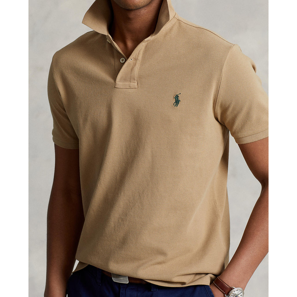 Custom Fit Mesh Polo - Khaki | Blowes Clothing