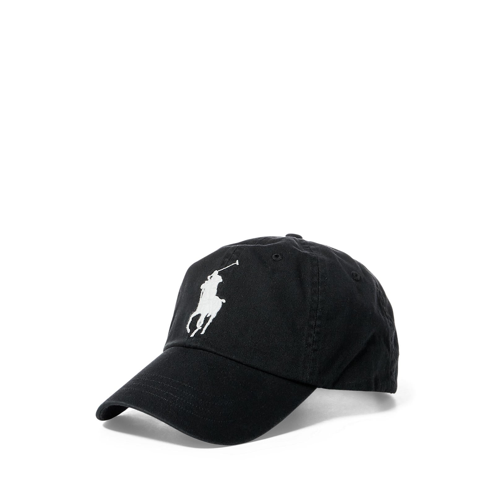 Polo Ralph Lauren - Chino Cap - Black with Large White Pony