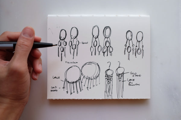 Sketching Bohemian Horn Jewelry Design