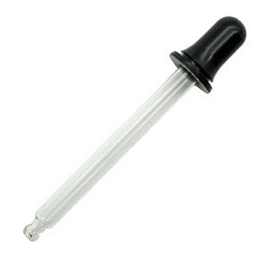Clear Glass Dropper with Black Pipette