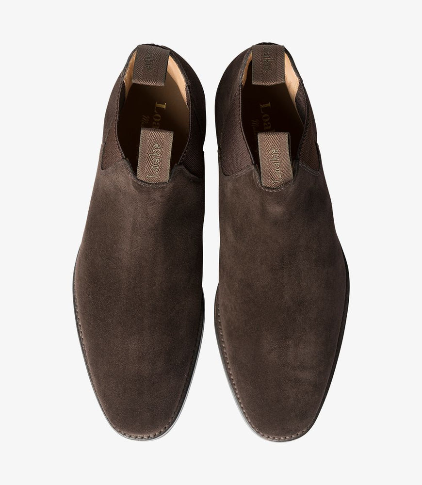 loake chatsworth dark brown suede