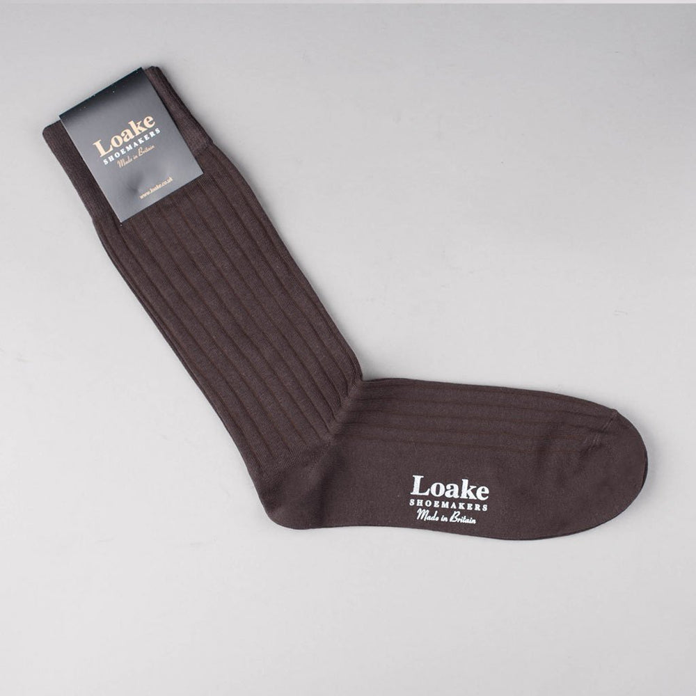 Loake Muirfield Cotton Socks - Brown 