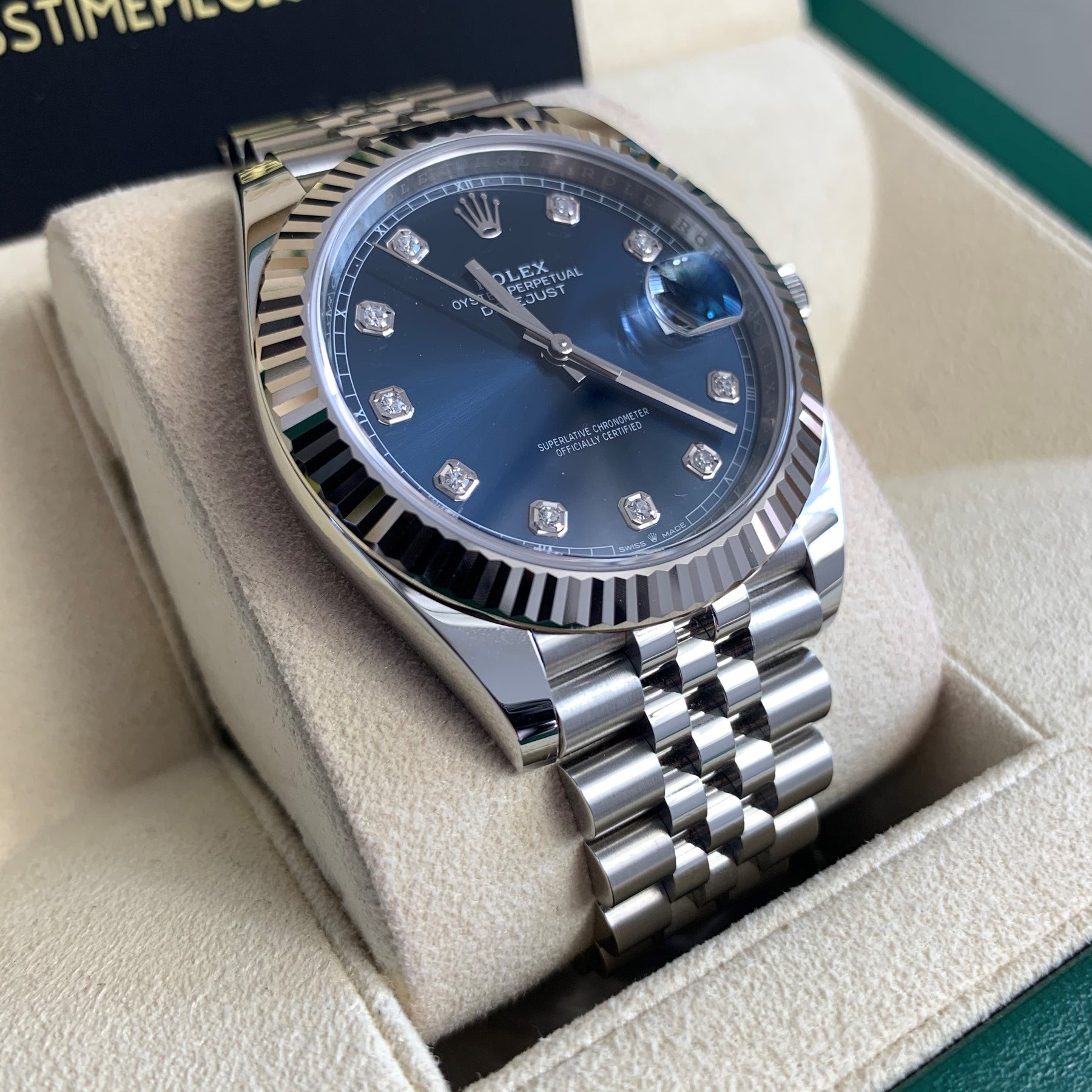 Rolex Datejust 41 126334 Blue Diamond Dial Jubilee Watch | SwissTimepieces