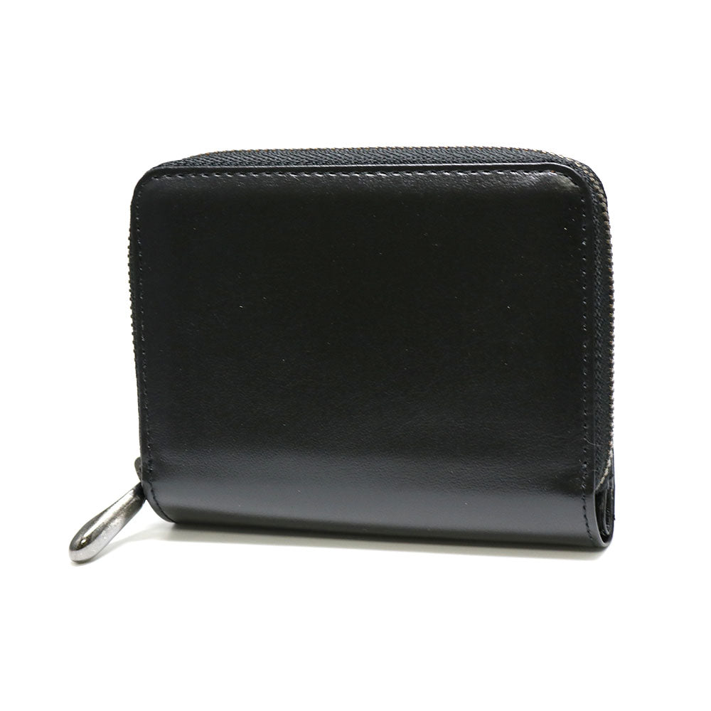 財布 二つ折り財布 ラウンドファスナー ブラック 黒 牛革 本革 レザー メンズ ビジネス MA-AB003-BK 送料無料