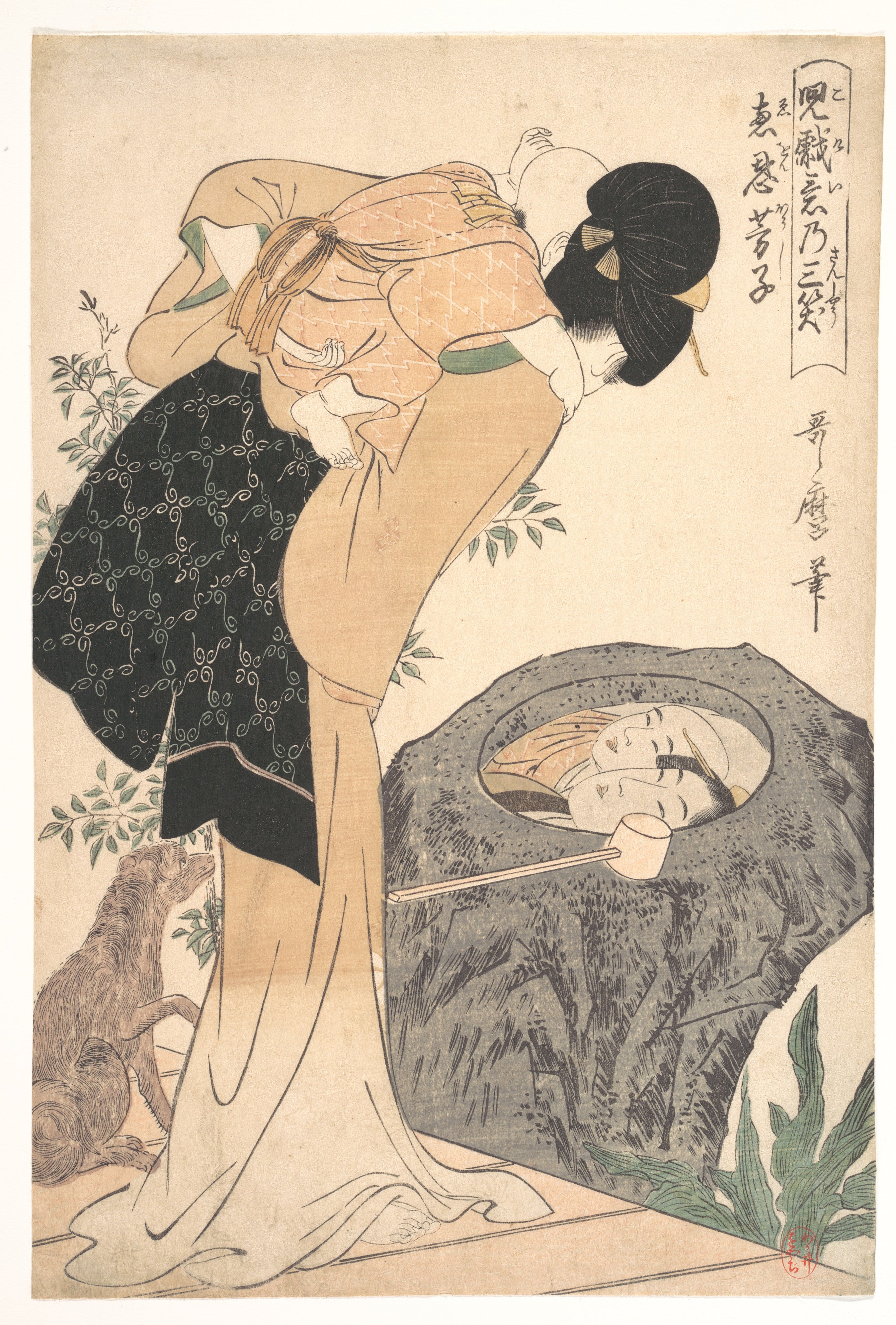 Mother and Child, print by Kitagawa Utamaro