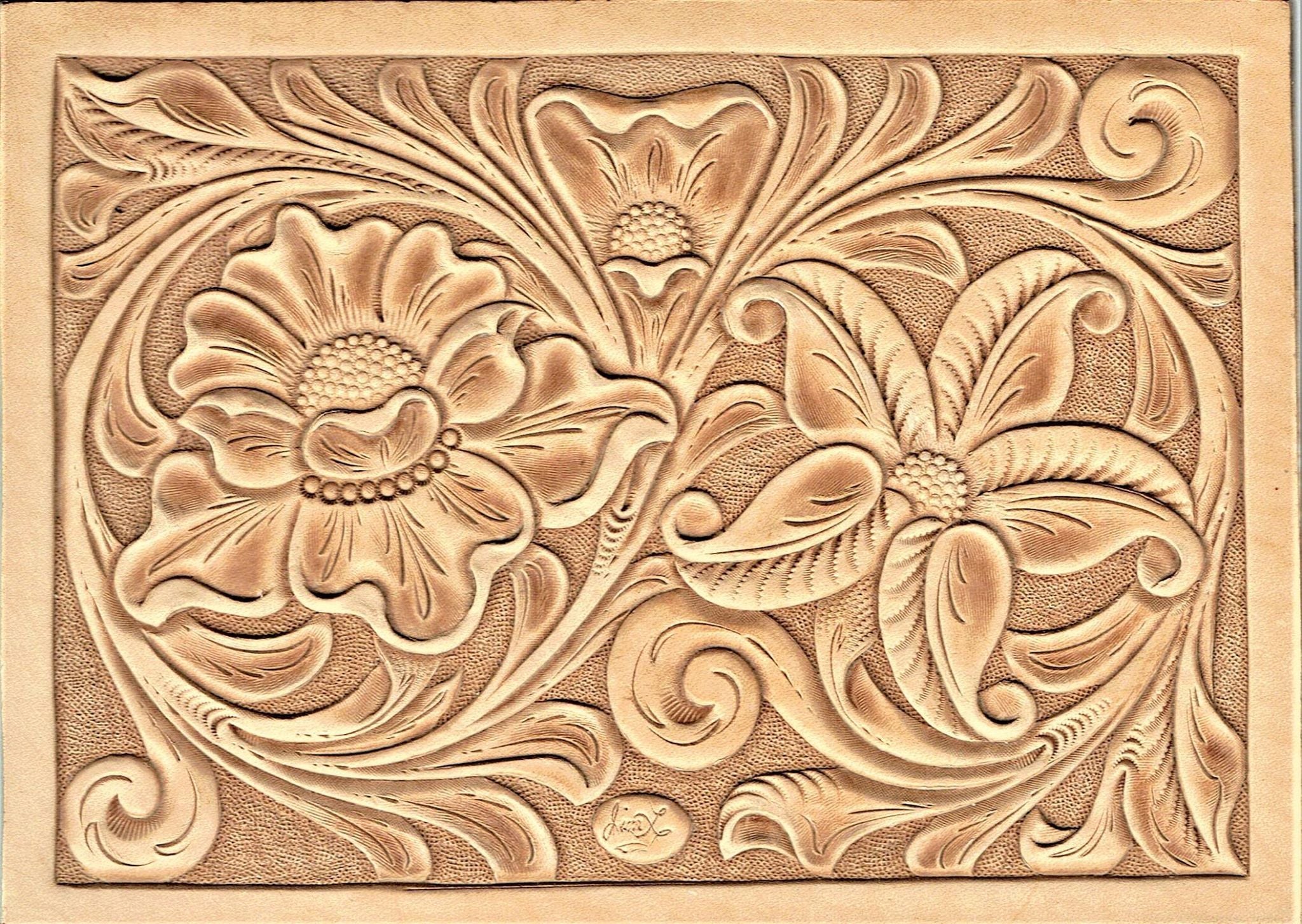 western leather carving patterns