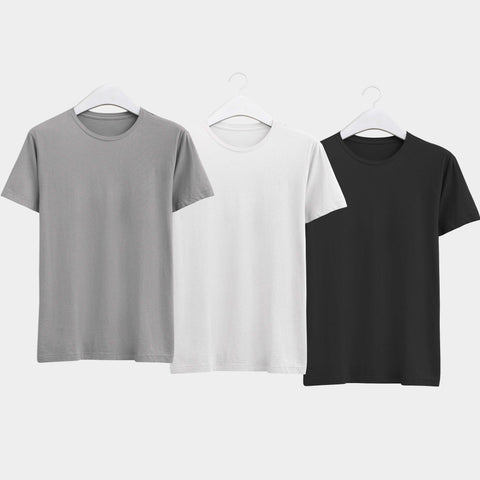 black t shirt mens round neck