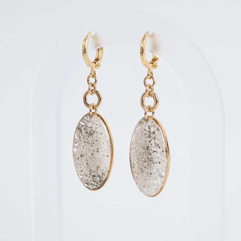 Silver Druzy Teardrop Earrings Large Silver Dangle Statement -  Israel