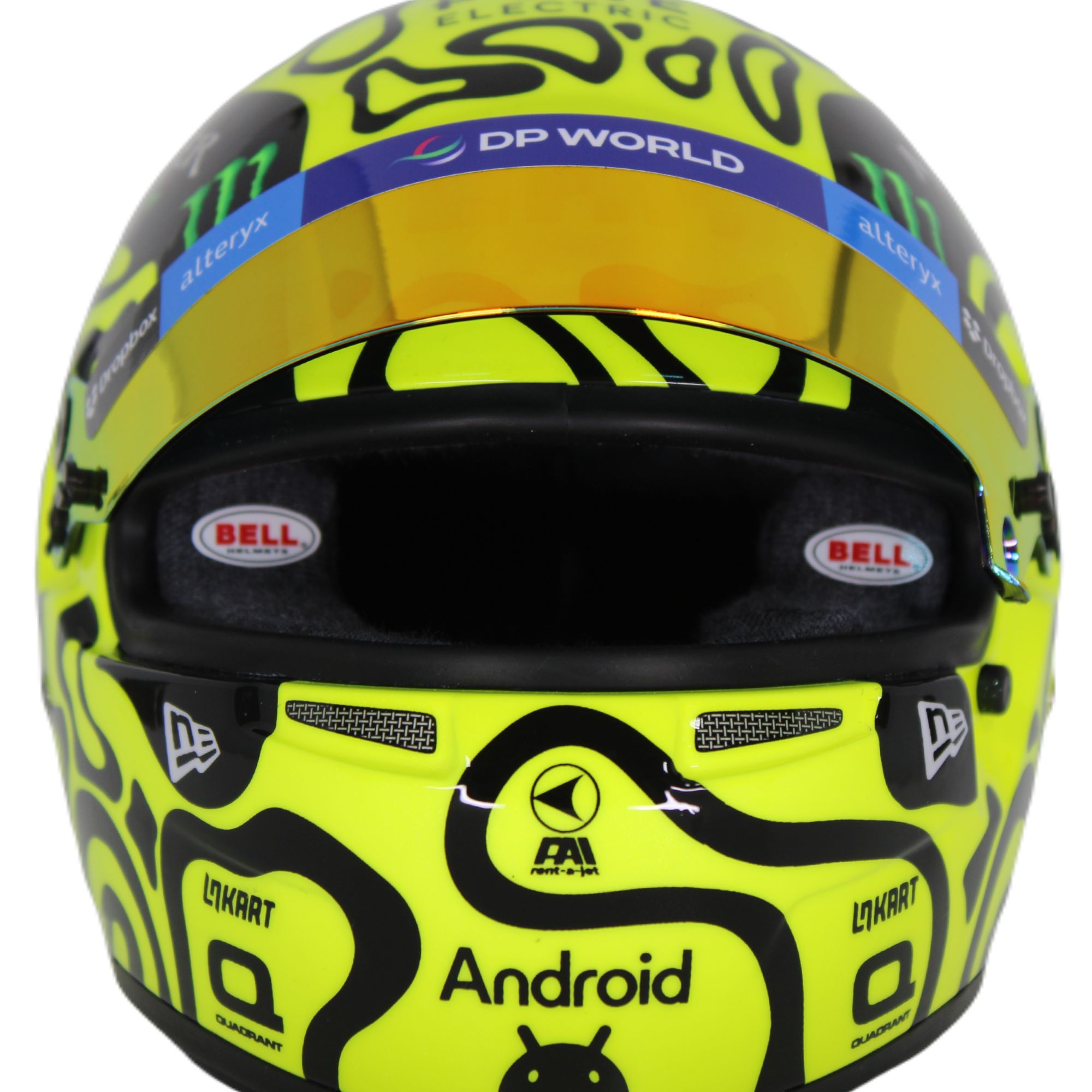 Bell 1:2 Scale F1 Mini Helmet Lando Norris 2024 McLaren - Open Shield - Fast Racer