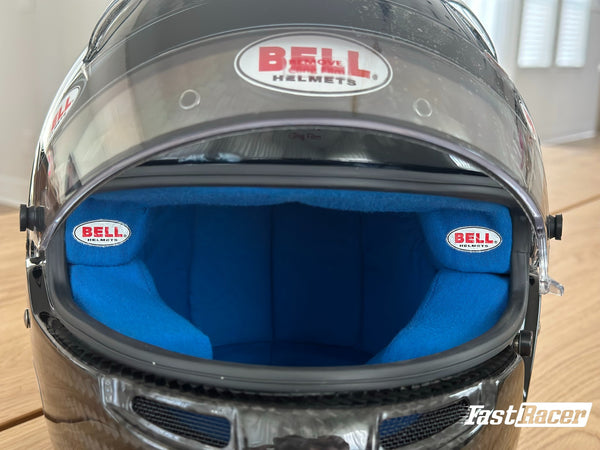 Bell RS7 Carbon Duckbill With Blue Interior Lining Color - Fast Racer