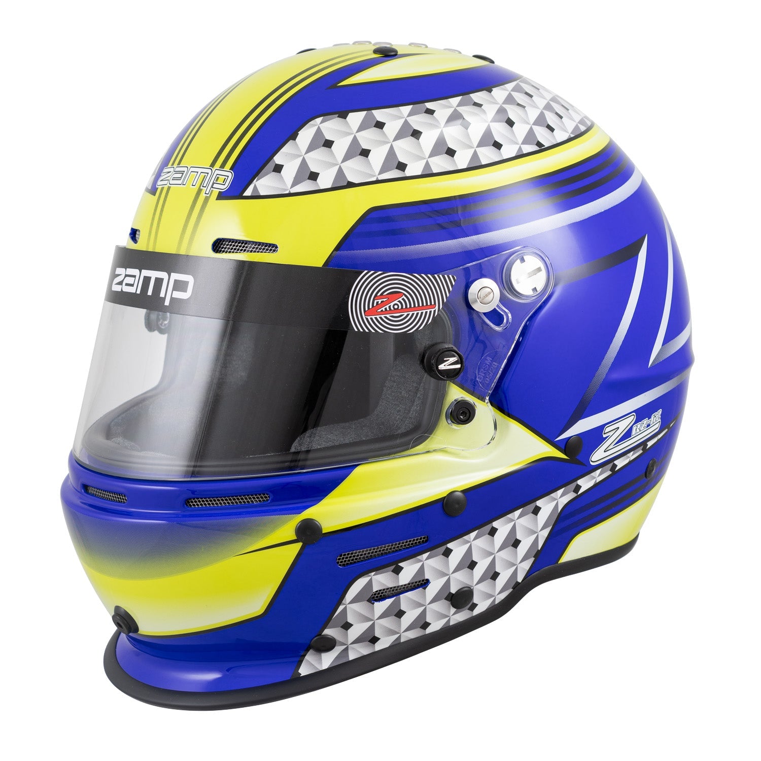 Zamp RZ-62 Aramid Graphic Snell SA2020 Racing Helmet - Blue | Yellow / M