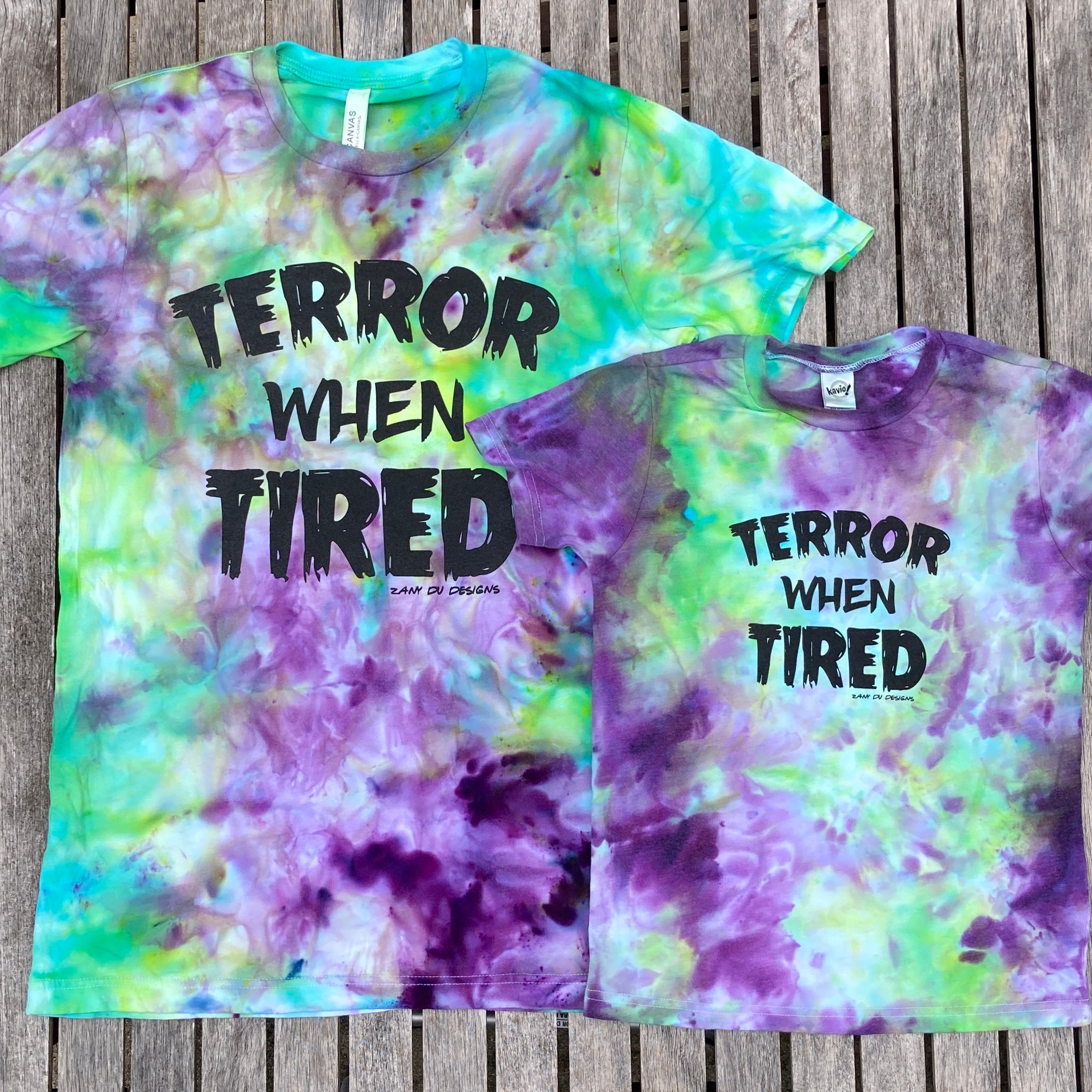 Terror When Tired Halloween Tie Dye ADULT Tee SALE – Zany Du Designs