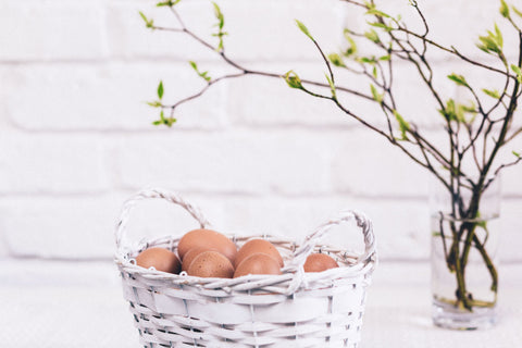 egg basket for easter
