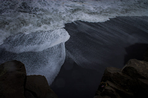 Ocean waves reaching the shore