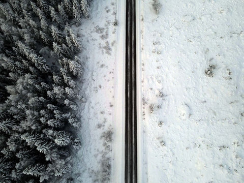 Road in snowfall
