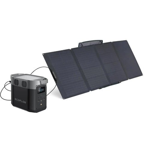 EcoFlow generator with solar panel