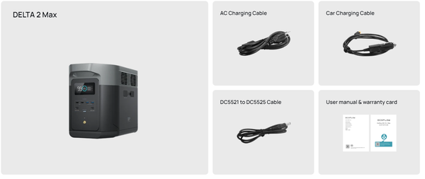 EcoFlow DELTA 2 Max inclusions