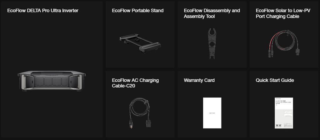 EcoFlow DELTA Pro ULTRA Inverter Box –– Assembly Tool EcoFlow Solar to Low-PV Port