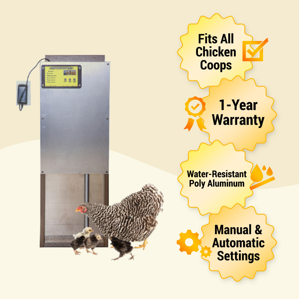 OverEZ Automatic Chicken Coop Door Features.