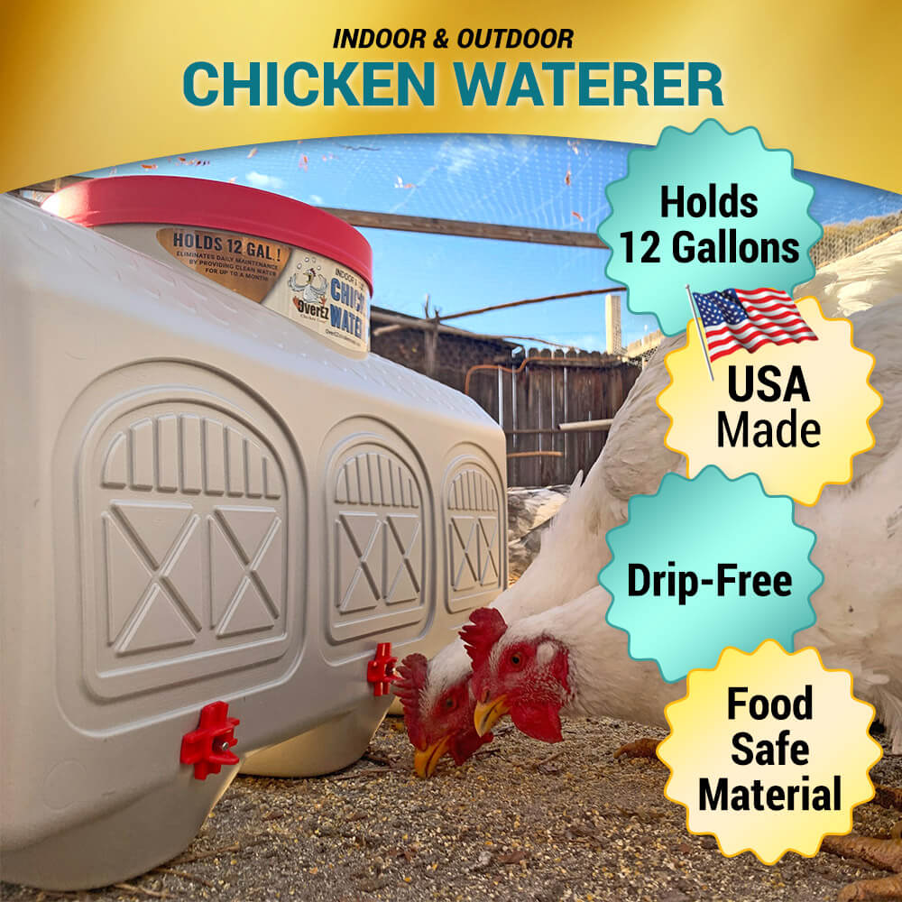 OverEZ Chicken Classic Waterer Features