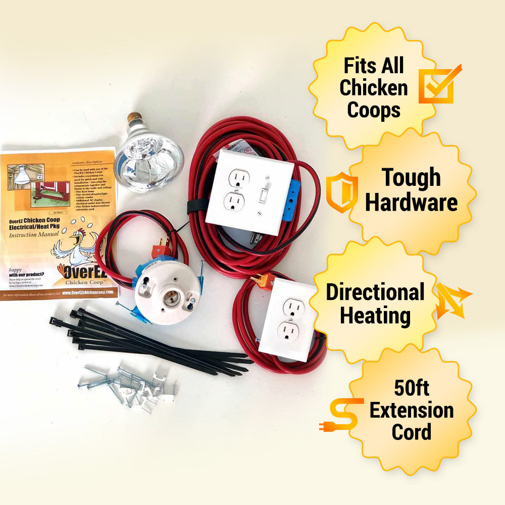 OverEZ Chicken Coop Electrical Heat Package Inclusions