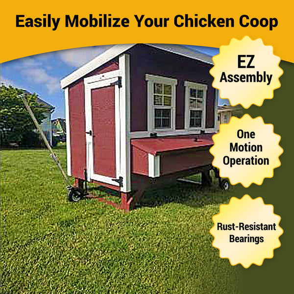 OverEZ Chicken Coop Wheels Features