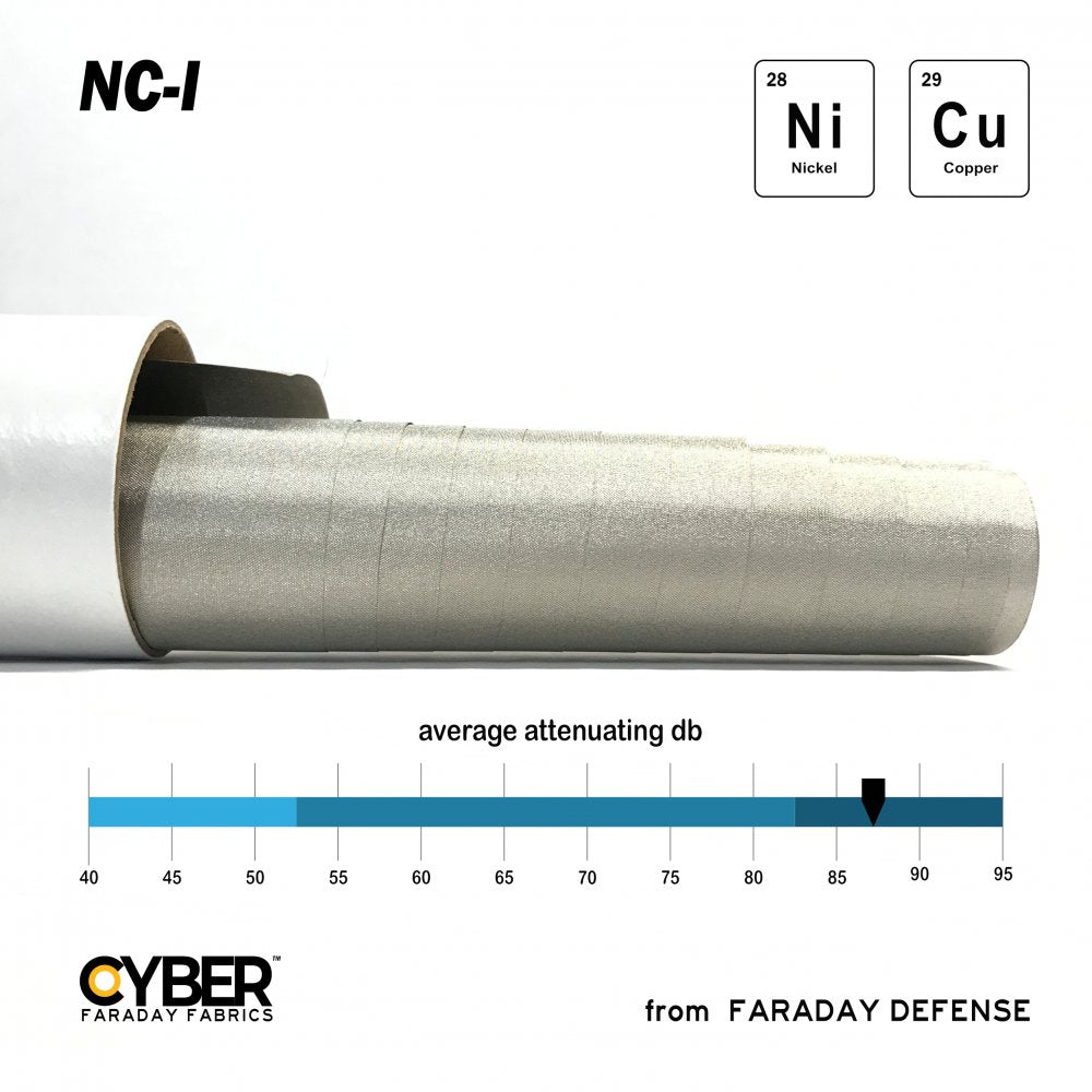 CX CYBER Faraday Fabric EMF RF Shielding Copper Fabric Roll 44″ x