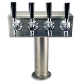 4 Faucet T Beer Tower - Brushed Stainless Steel - Canadian Homebrewing Supplier - Free Shipping - Canuck Homebrew Supply